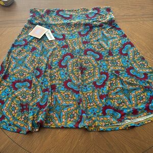 LuLaRoe Colorful Patterned Skirt - Blue, Red, Yellow 3x